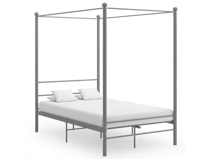 FHEJP Cadre de lit à baldaquin Gris Métal 120x200 cm NOUVEAU