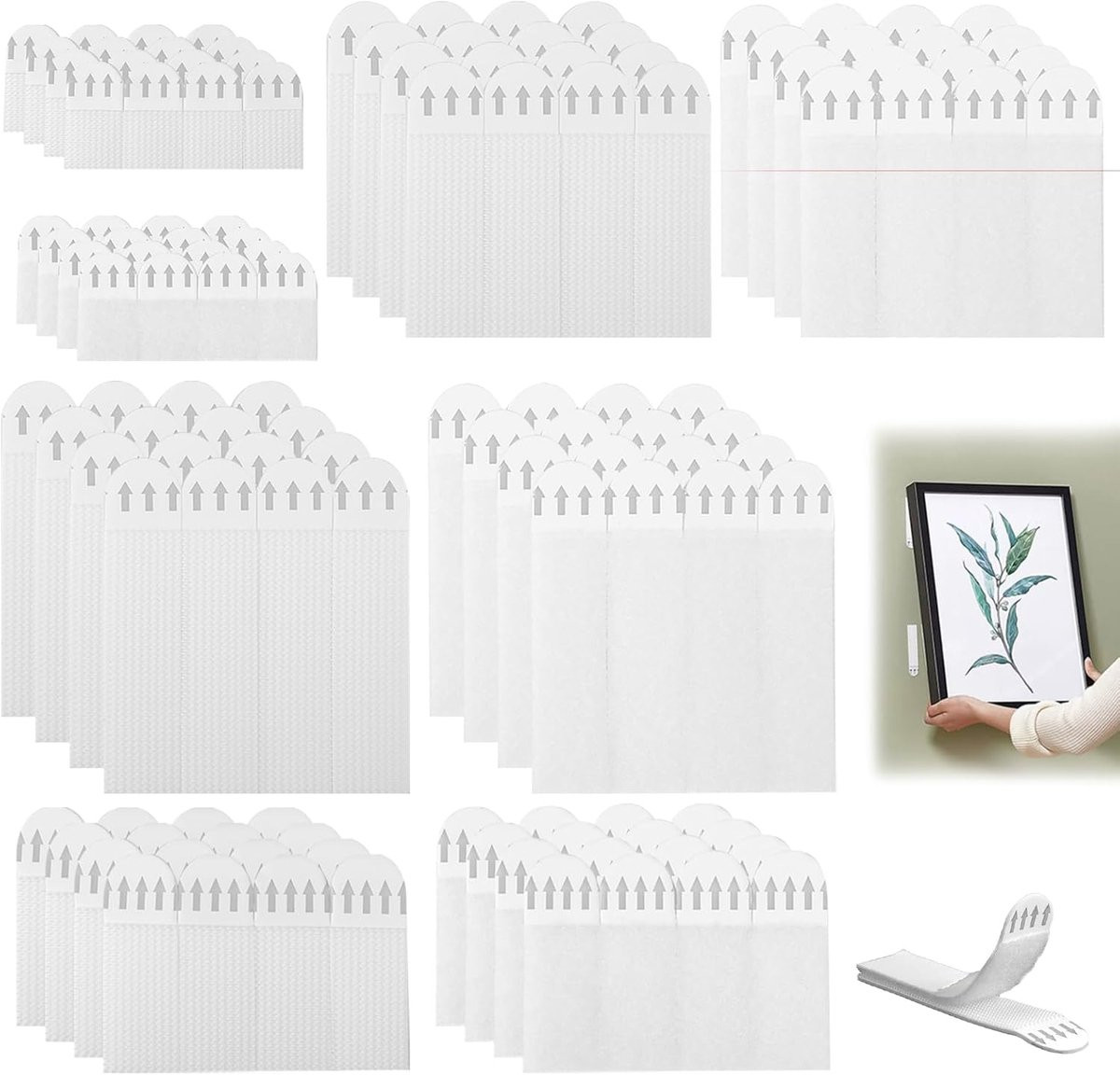 Sterke Zelfklevende Ophangstrips - 48 Paar (96 Stuks) - Zonder Boren voor Foto's en Decoratie