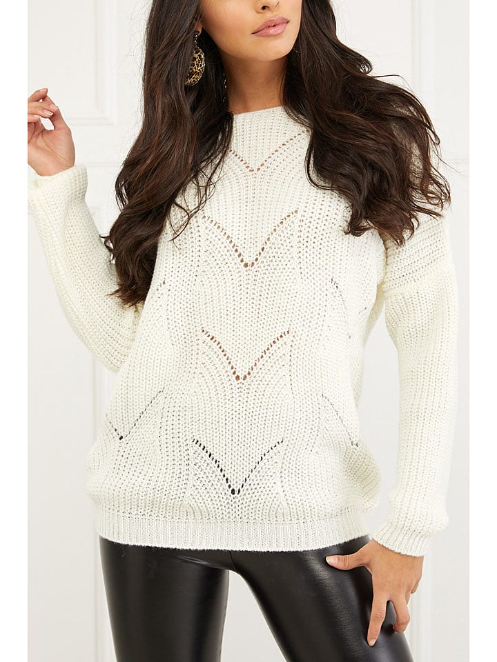 Milan Kiss Pullover in Creme - S