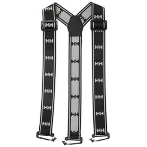 Helly-Hansen Hosenträger WW Suspenders 2.0, 79550, Y-Form, 4 cm breit, aus Mischgewebe, schwarz, mit Kunststoffclips