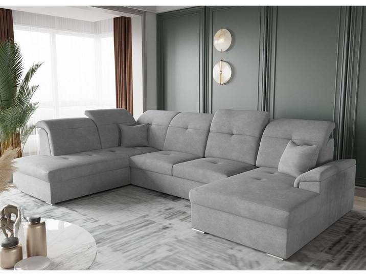 Fun Möbel Wohnlandschaft Wohnlandschaft FREJA mit Schlaffunktion, mit Bettkasten