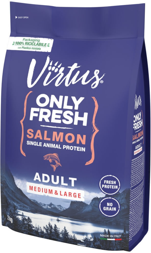 Virtus Dog Only Fresh Adult Salmone 2KG