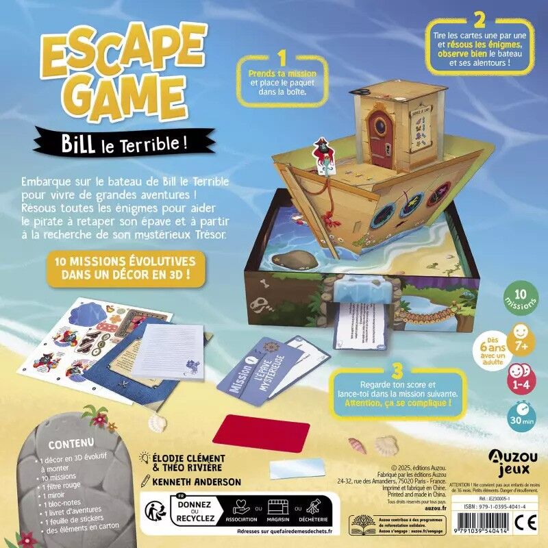 Escape game : Bill le terrible ! - Auzou