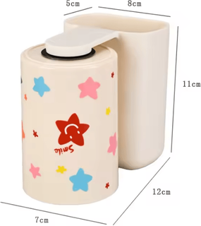 Inspire Curations Magnetic Wall Mounted Toothbrush And Cup Holder stars