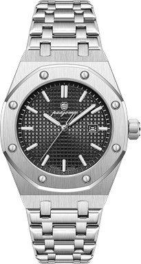 Fashion Sheath Paazomu Luxury Business Men Watch Stainless Steel Quartz Watches For Men silver Black