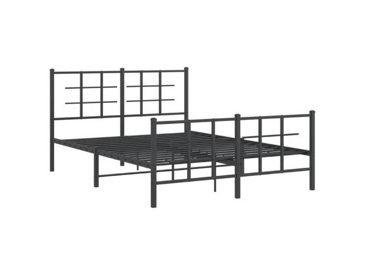 Meilleures Lit métal - GKK - Structure de lit métal - sans matelas - avec pied de lit - noir 140x190cm @@557