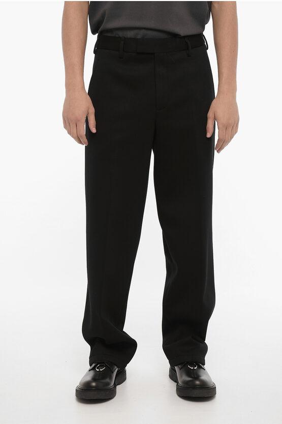 Loose Fit Neoprenhose mit Gürtelschlaufen in Schwarz