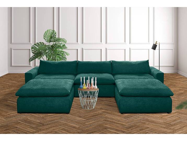 Repose-pieds Nizza 102 x 102cm Turquoise/Turquoise