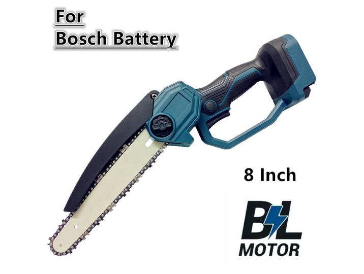 Pour Bosch 18V batterie 8 pouces scie à chaîne tronçonneuse électrique sans brosse taille travail du bois coupe sans fil outils électriques de jardin