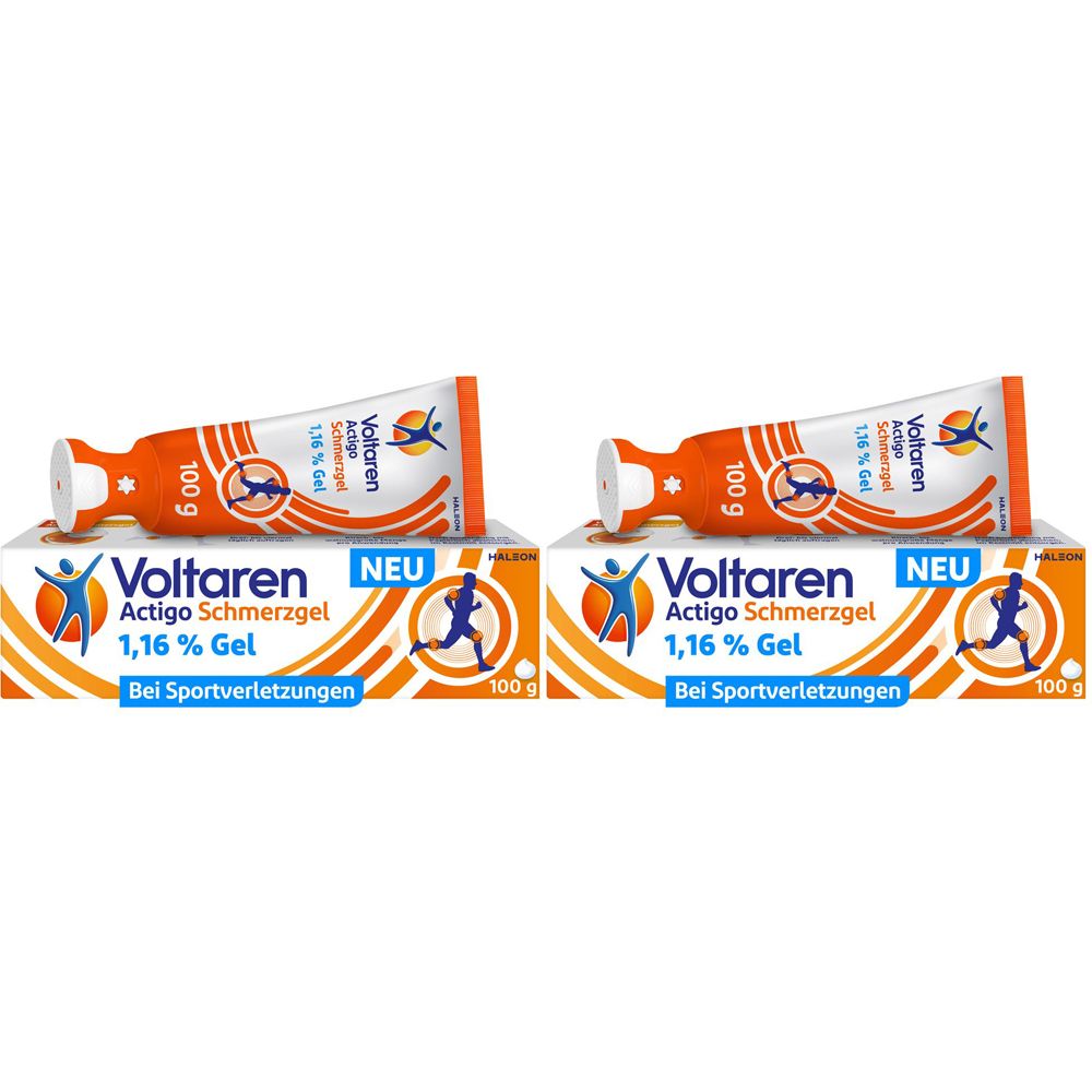 Voltaren Actigo Schmerzgel mit 1% Diclofenac Doppelpack 2x100 g Gel