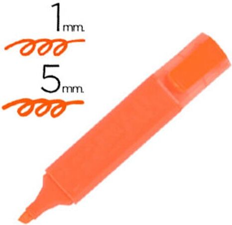 Gama Essencial Marcador fluorescente   Ponta biselada 5mm   Laranja