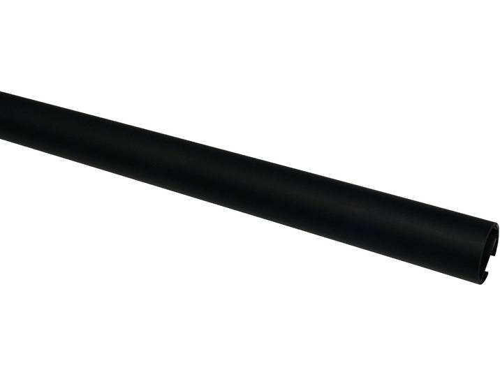 Gardinenstange Leon mit Innenlauf I Ø 20 mm , schwarz (schwarz, matt), B:160cm Ø:20mm, Metall, SCHÖNER WOHNEN-KOLLEKTION, Gardinenstangen, Gardinenstange, mit Bohren, verschraubt, Deckenmontage