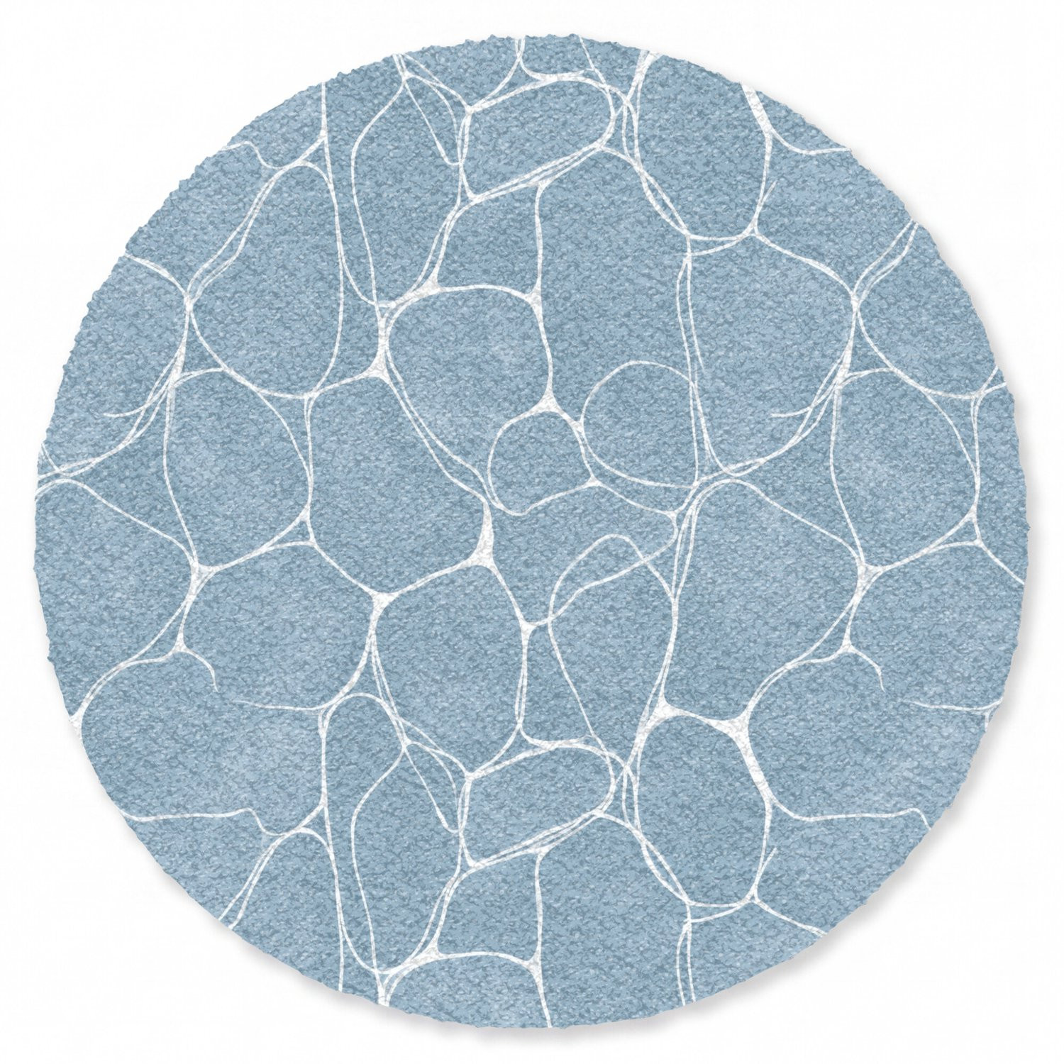 MuchoWow Ronde Deurmat Organisch Patroon Blauw - Diameter: 90 cm