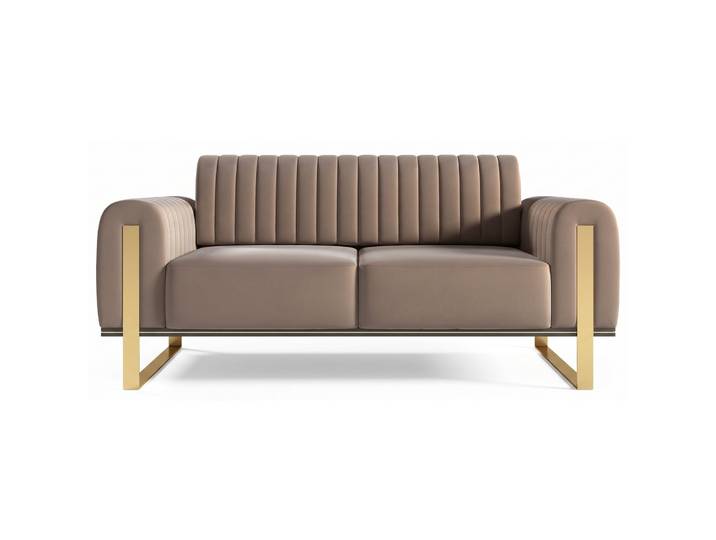 Zweisitziges Sofa Parissa aus braunem Samt