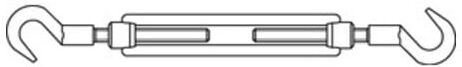 DIN 148 Spannschlösser Stahl SP HH M 8 galvanisch ve ; Industrial Quality Supplies (014800180080000)