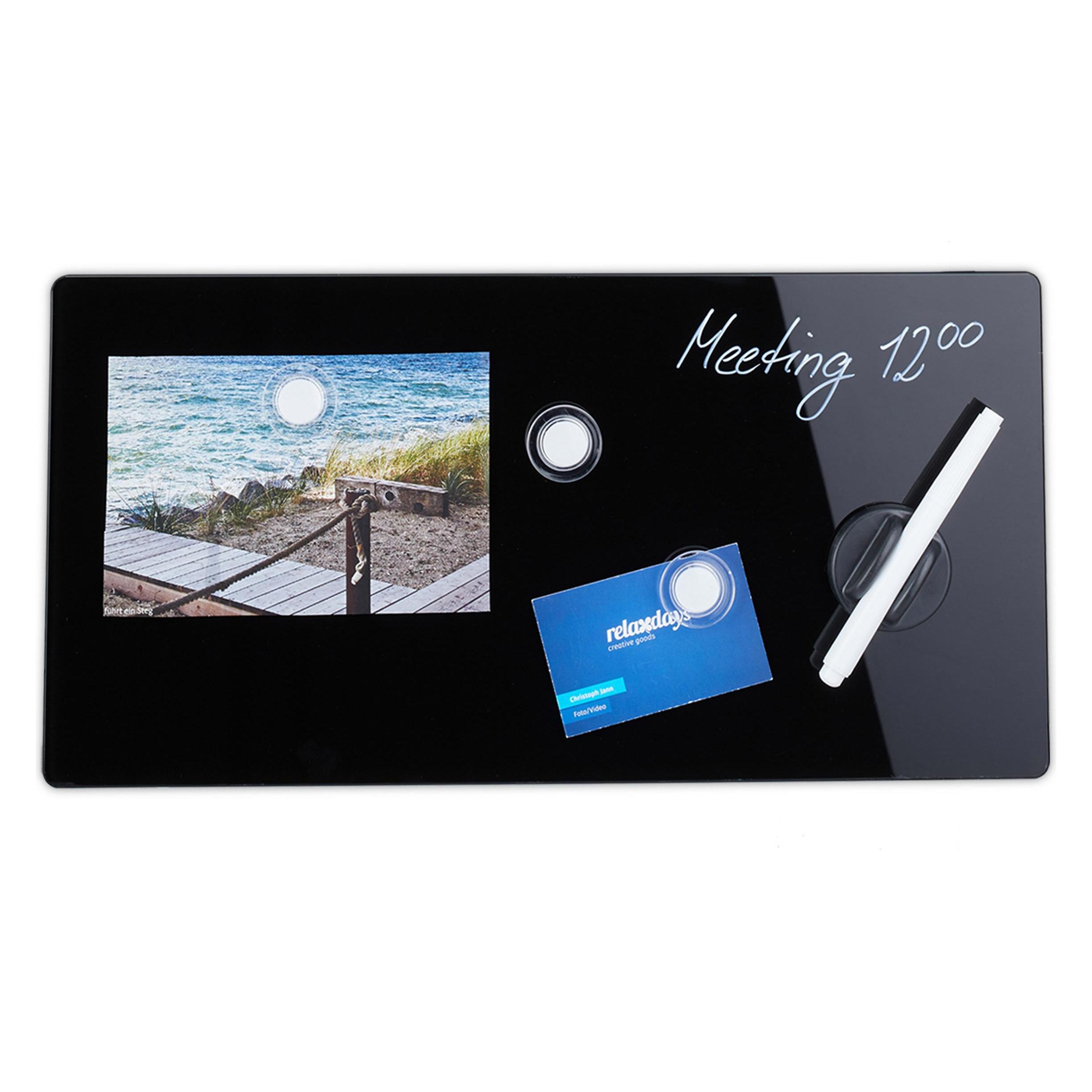 Relaxdays Magnettafel (Magnettafel, Pinnwand, 40 x 20 cm) (4052025904388)