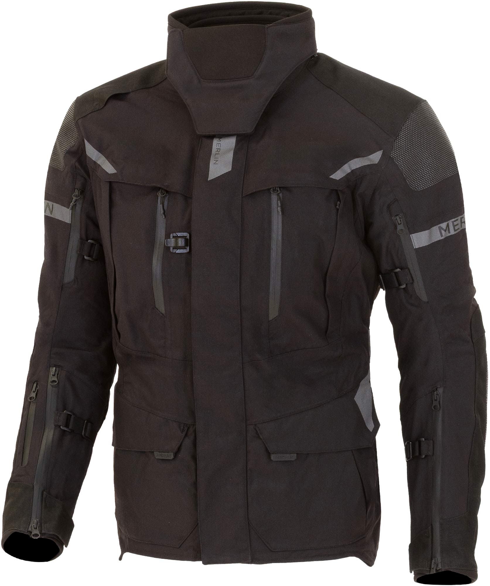 Merlin Akashi Pro D30 Laminated Laminierte wasserdichte Motorrad Textiljacke MWP197-BLK-SML