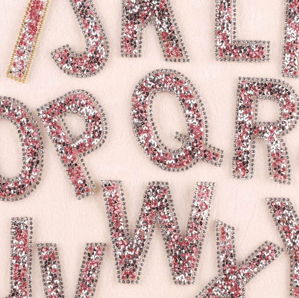 Glitter Strass Alfabet Stickers - Zelfklevende A-Z Woorden Stickers voor DIY Craft