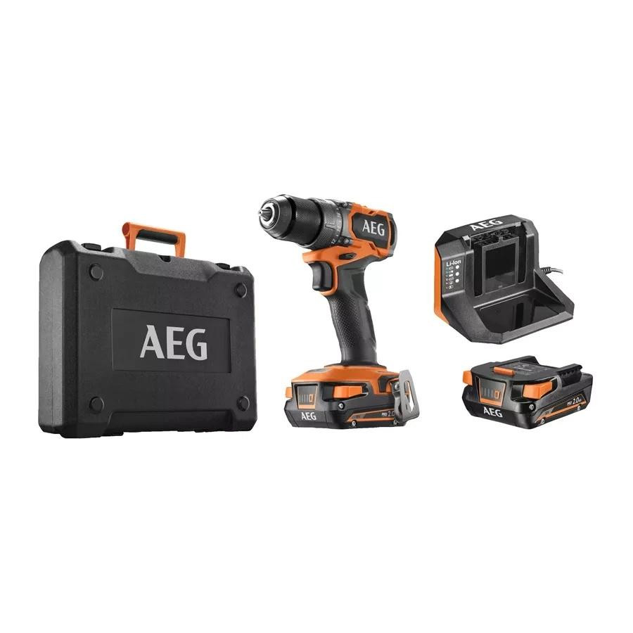 AEG Accuboormachine en schroefmachine BS18SBL2-202C, borstelloos, subcompact, 18V