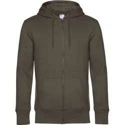 B&C Herren Kapuzen Sweatjacke KING WU03K khaki S