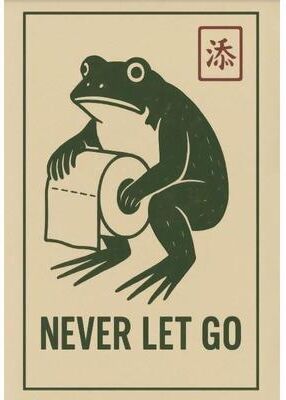 Uplifted Finds Retro Japanese Frog Sanctuary   Funny Bathtub Woodblock Art   Executive Washroom & Ukiyo e Kitchen Decor 5 20 X 30 Cm