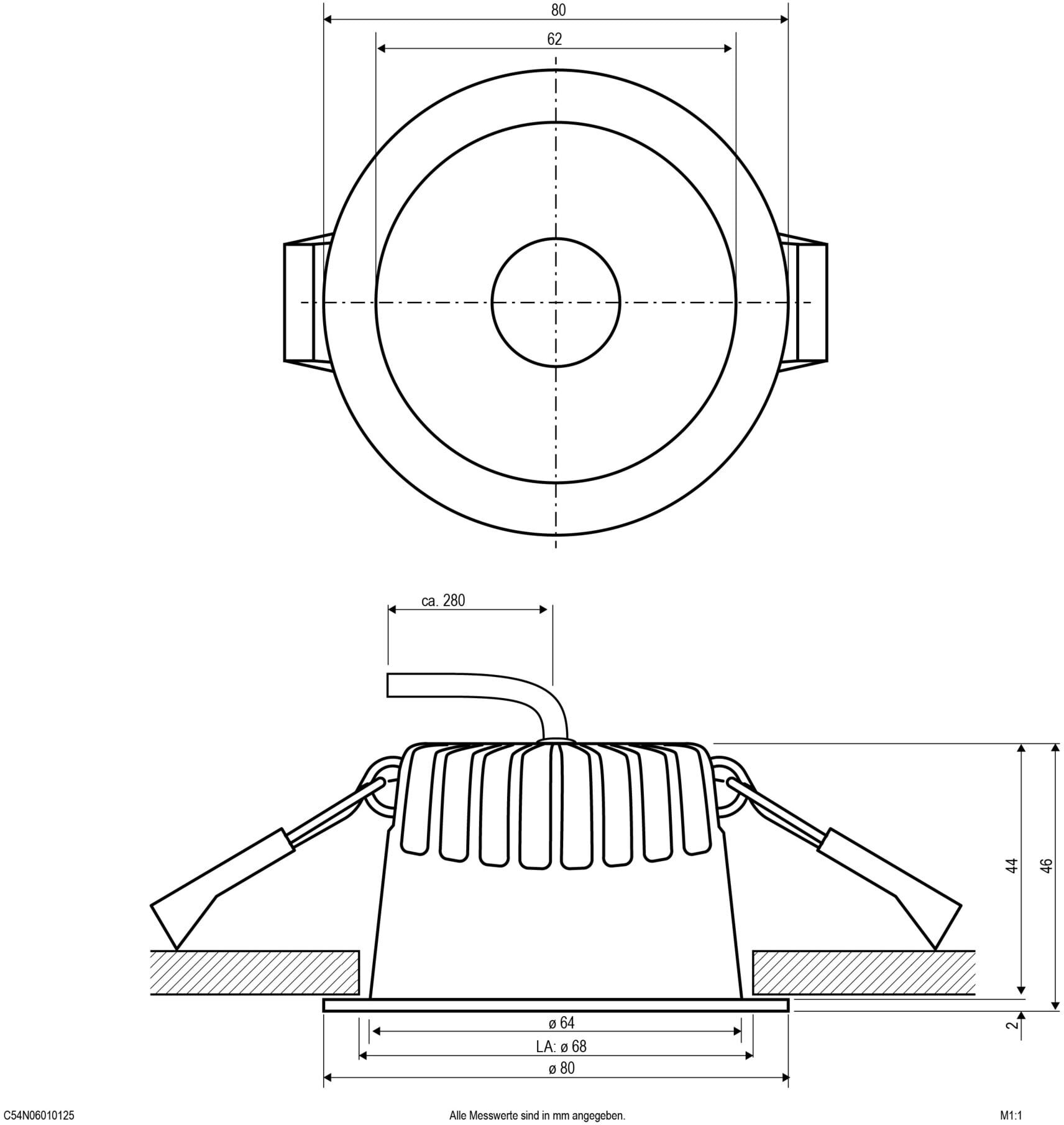 EVN LED-Downlight CCT C54N06010125)