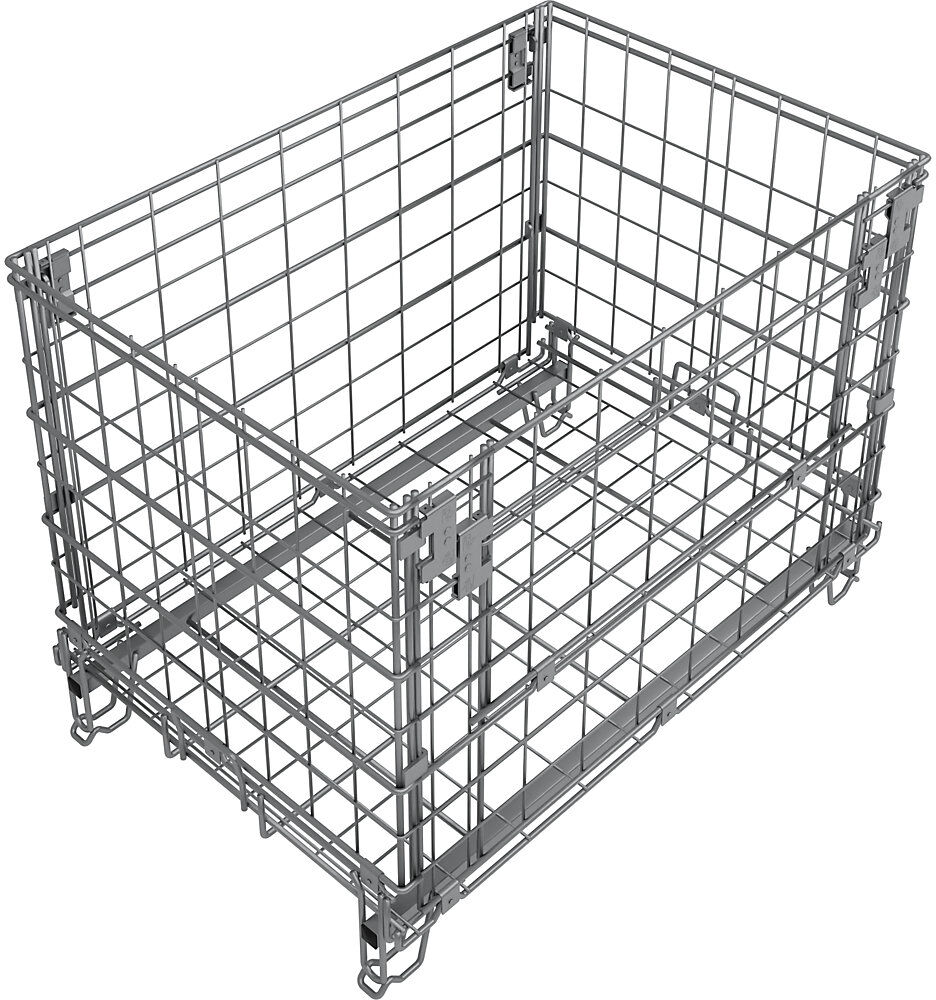 kaiserkraft Gitter-Faltbox, LxB 1160 x 800 mm, Nutzhöhe 770 mm, Stapelhöhe 910 mm