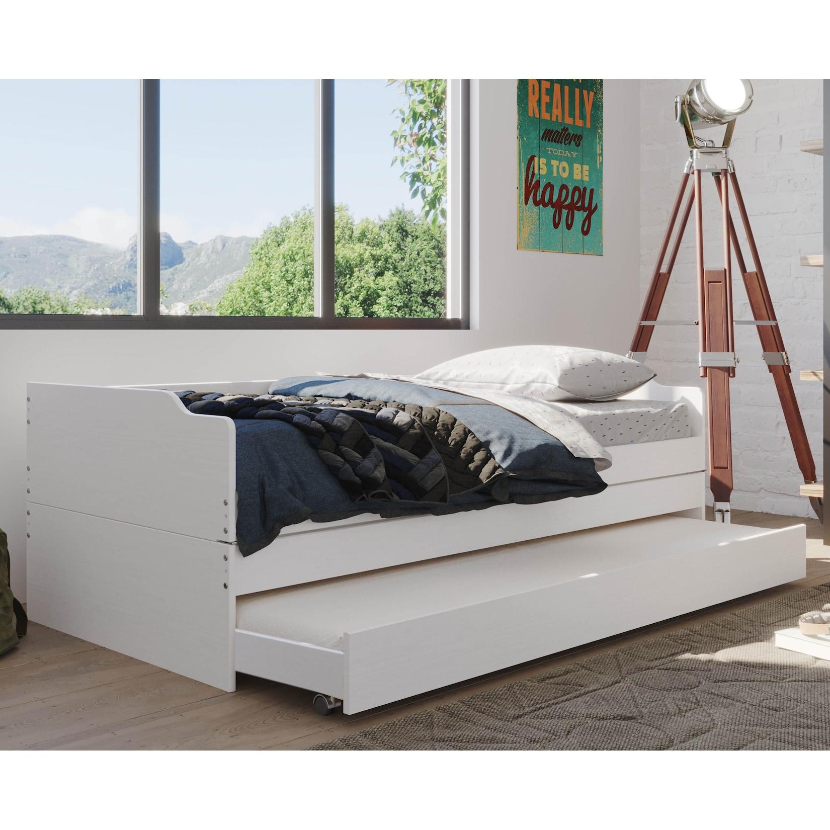 Inter Link Funktionsbett „Aus eins mach drei“ - 3 Liegeflächen - 90 x 200 - versch. Farben - Weiss