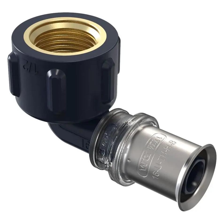Wavin Presvinkel Tigris K5 20mm - 1/2" m/muffe (Winkelverbindung) (+3079783)