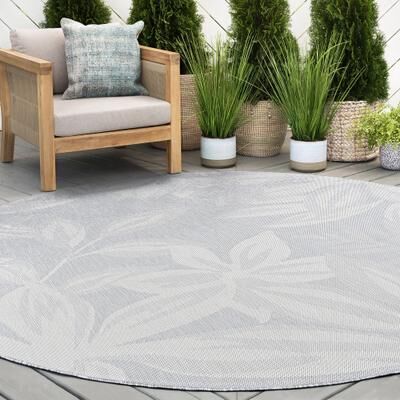 Alise Rugs Exo Coastal Floral Indoor/Outdoor Area Rug
