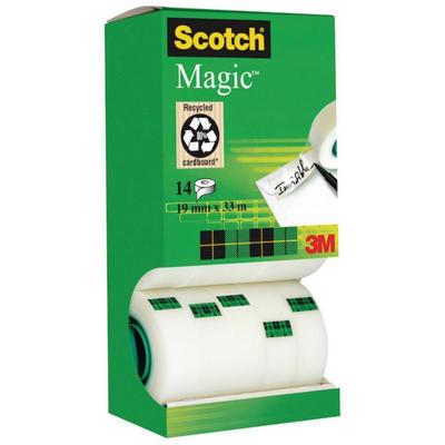 Plus Office Scotch Klebeband Scotch Magic 810 Transparent 19 mm (B) x 33 m (L) PP (Polypropylen) 14 Rollen
