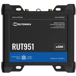 Teltonika RUT951 (GLOBAL) 4G LTE ROUTER, Router, Schwarz