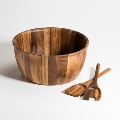 Kalmar Home "Extra Large Salad Bowl with Servers -13"" bowl - 13 x 13"