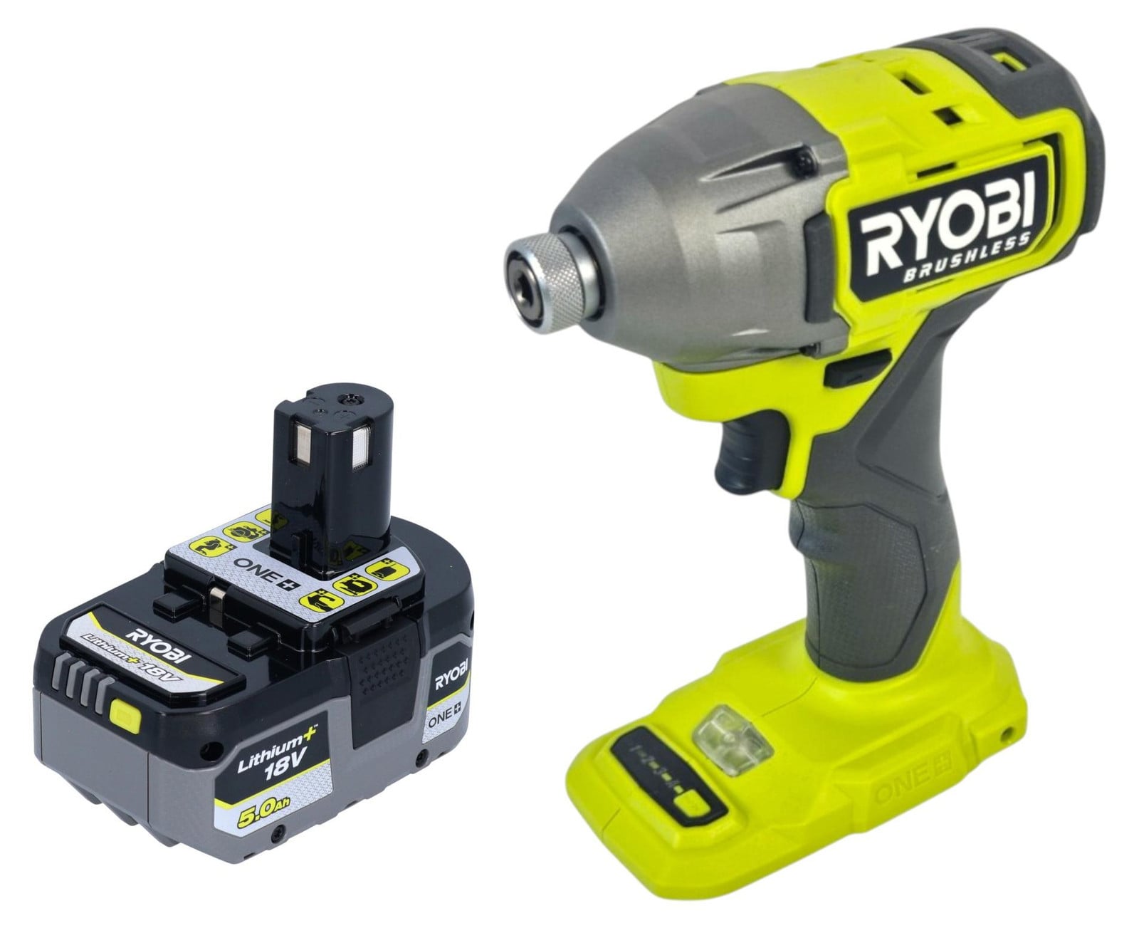 Ryobi RID18BL-0 accu-slagmoersleutel 18 V 300 Nm 1/4" borstelloos met 1x 5,0 Ah accu