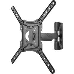 Deltaco ARM-0256 TV mount (55") Black (Wand, 35 kg, 23" - 55"), TV Wandhalterung, Schwarz