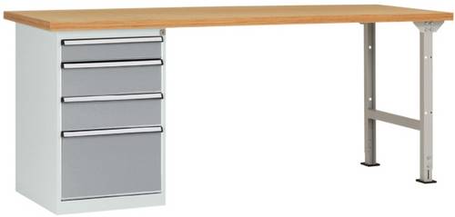 Manuflex WC5110.9006 Werkbanksystem Alusilber