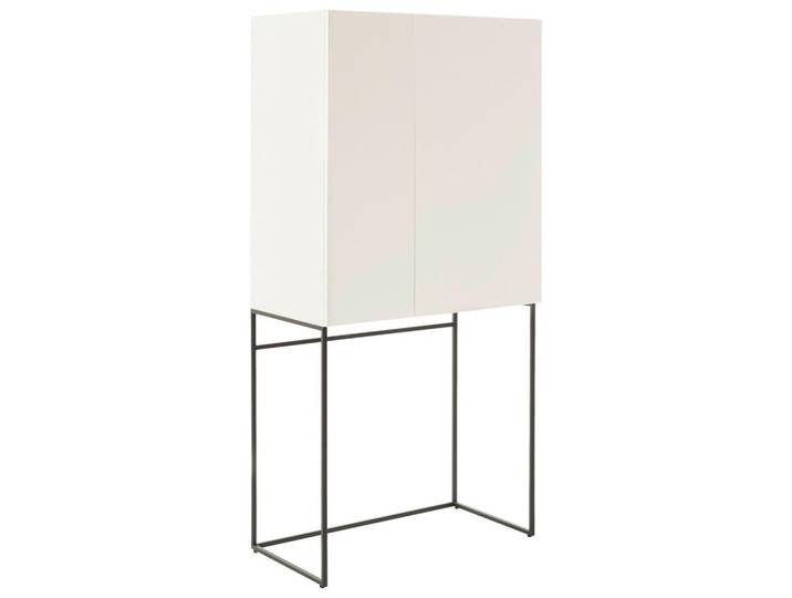 Schöner Wohnen Barschrank, Weiß, Metall, 80x165x45 cm, Beimöbel erhältlich, in verschiedenen Holzdekoren erhältlich, Holzmöbel, Wohnwände Holz, Wohnwand Serien Holz