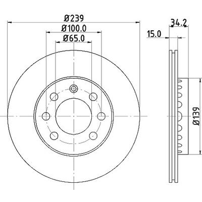 Hella Bremsscheibe [Hersteller-Nr. 8DD355107-581] für Audi, VW