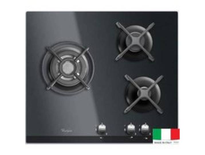 Plaque de cuisson gaz - WHIRLPOOL AKT404NB - 3 foyers - 6350W - L59 x P51cm - Noir
