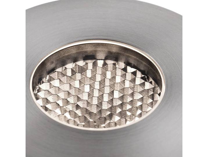 FARO BARCELONA LED-Einbauspot Grund, nickelfarben, Ø 8 cm, Alu/Edelstahl Grund, alu / grau / zink, Aluminium, LED Bodeneinbauleuchte