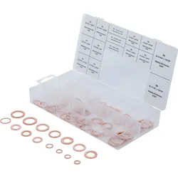 BGS Dichtring-Sortiment | Kupfer | Zollgrößen | für Öl-Ablassschrauben | 75-tlg.