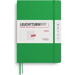 Leuchtturm 1917 Wochenplaner mit Notizbuch liniert, 2026 EN B5, hellgrün