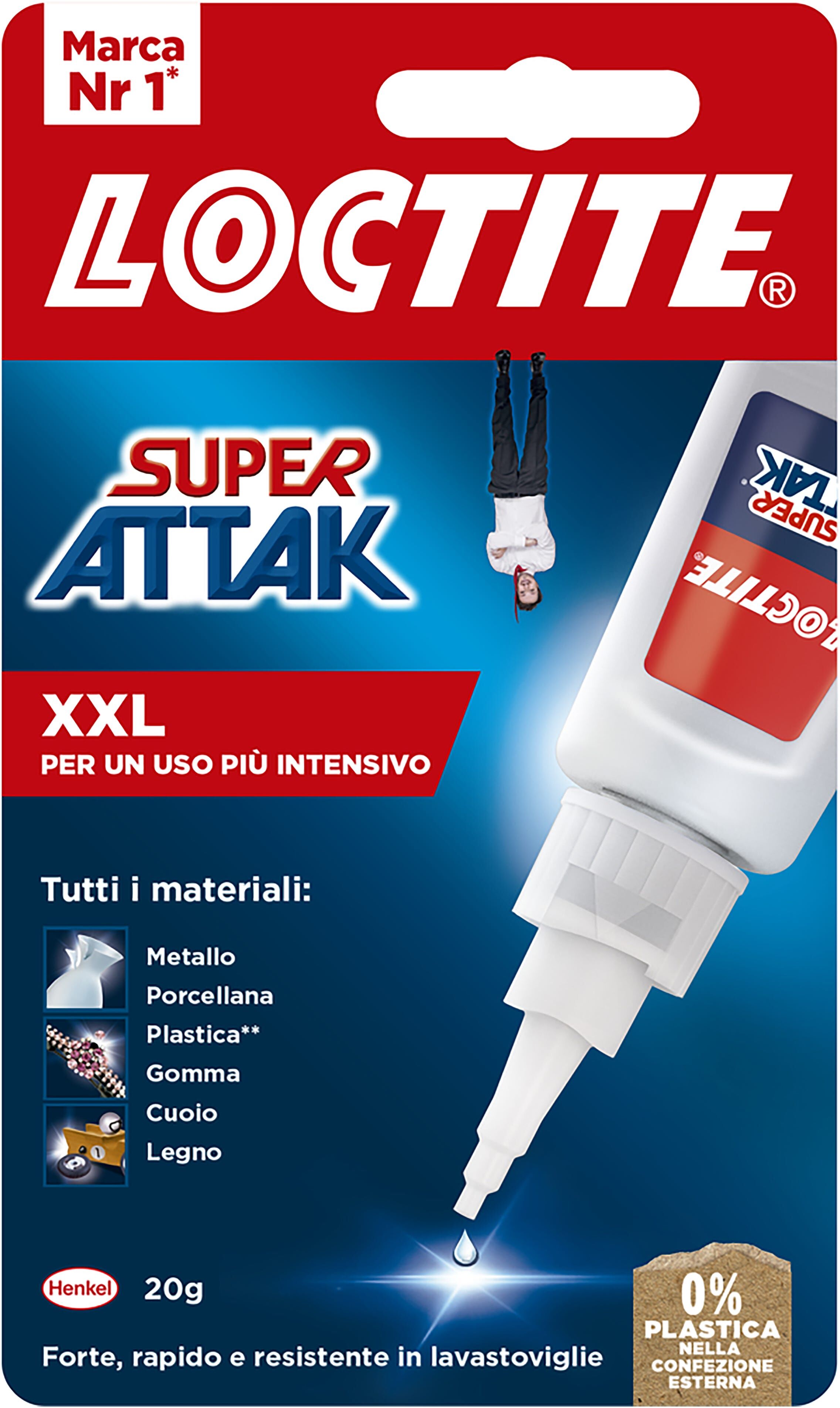 Loctite SUPER ATTAK PROFESSIONAL  20g ADESIVO LIQUIDO ISTANTANEO PER MATERIALI DIVERSI