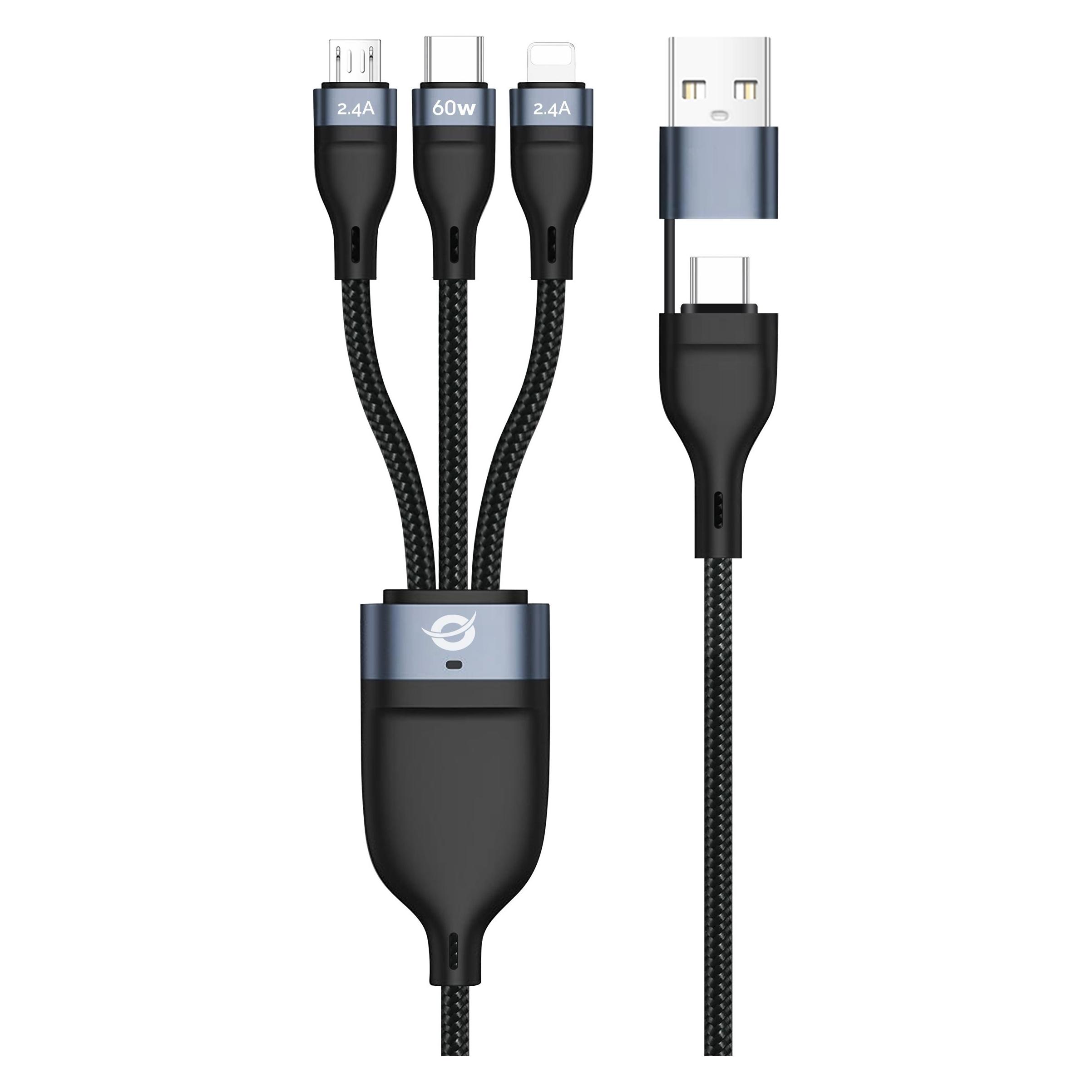 Conceptronic 3in1 (1.50 m, USB 2.0, 60 W) (ETTA05B15)