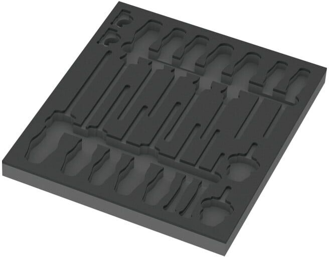 Garniture en mousse Wera 9810 pour jeu de tournevis 1, sans outil, 344 x 30 x 392 mm (05137310001)