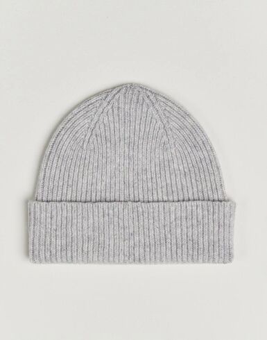 Robert Mackie Clyde Lambswool Beanie Pearl Grey