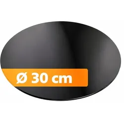 Relaxdays Glasplatte 6mm ESG Schwarz