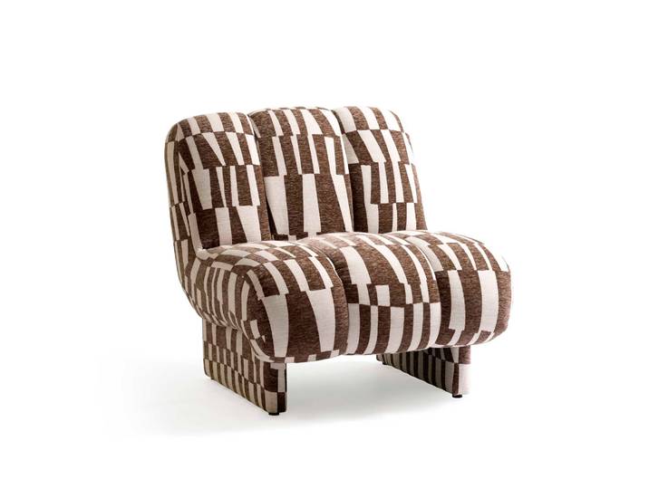 Kumo Loungesessel, Braun/Beige