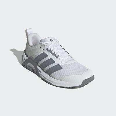 Trainingsschuh ADIDAS PERFORMANCE "DROPSET CONTROL", Damen, Gr. 38, schwarz-weiß (cloud weiß, grau, lucid rot), Textil, Schuhe, für besseren Halt beim Gewichtstraining