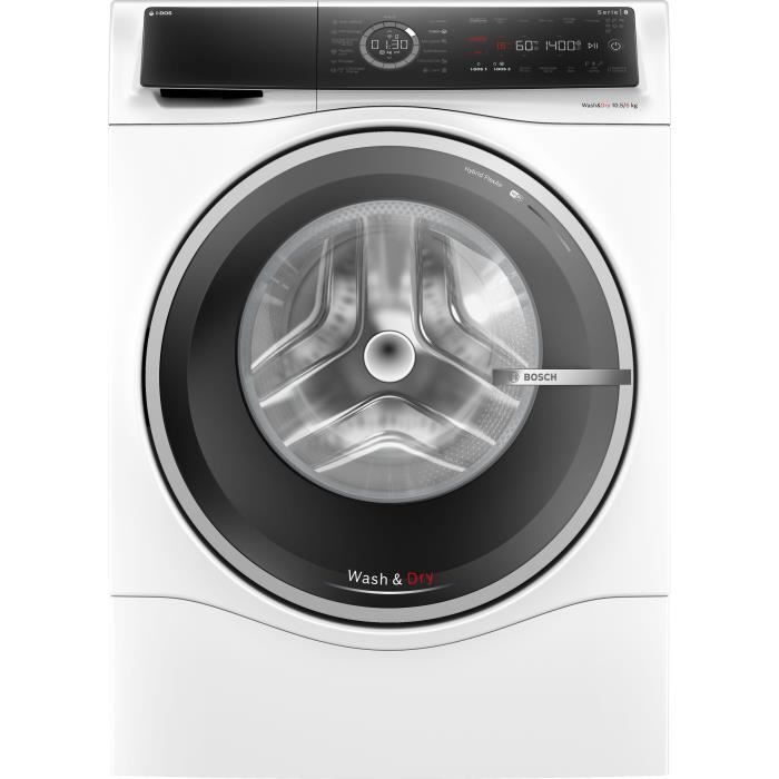 Waschtrockner BOSCH WNC254A0FR SER8, 10,5 kg Waschen, 6 kg Trocknen, 1400 U/min, Induktionsmotor, Weiß